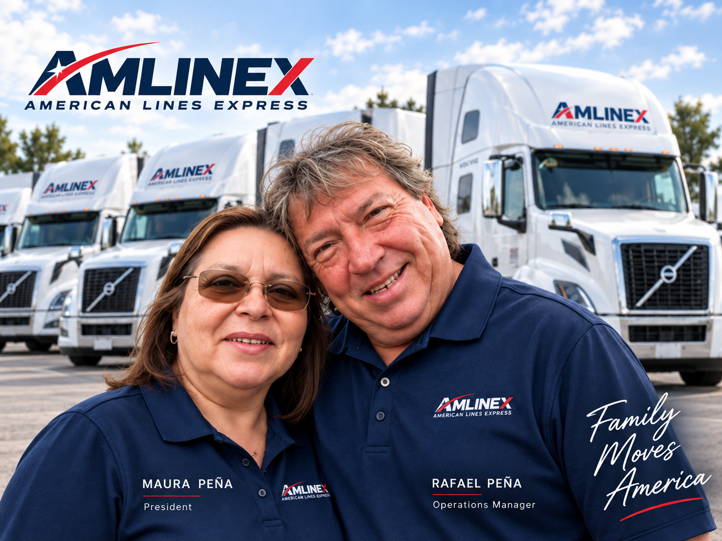 Maura Peña, President, and Rafael Peña, Operations Manager. Family Moves America.